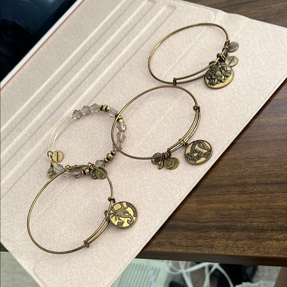 Alex and Ani Gold Charm Bracelet
